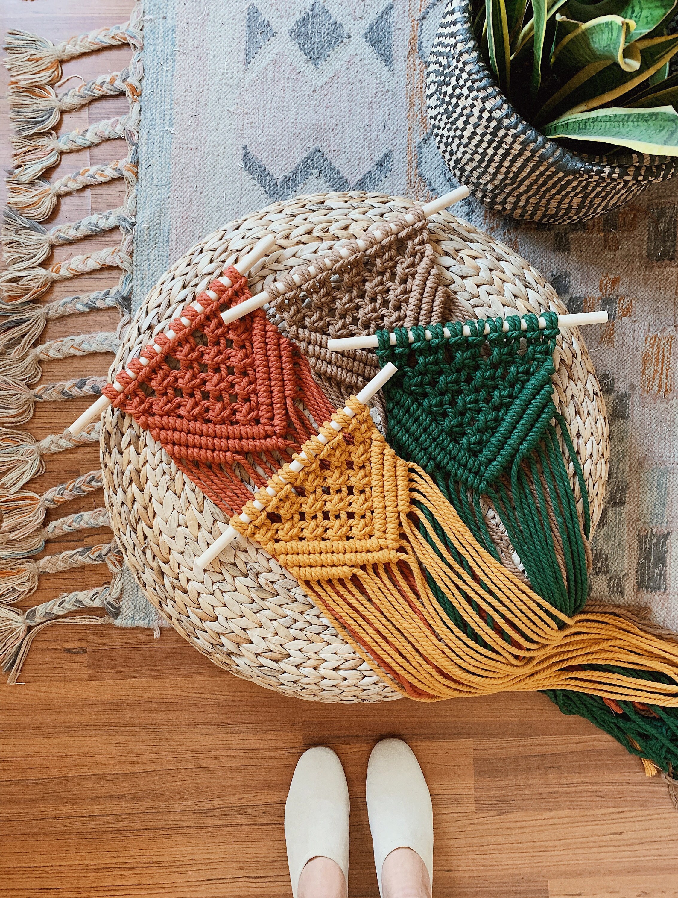 Mesa/Mur de Macrame Suspendu