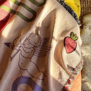 Woven Throw Blanket / Mini Throw Blanket / Wild Child image 2