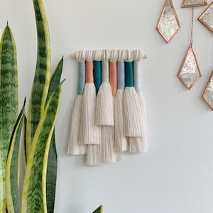 mini juniper / macrame wall hanging