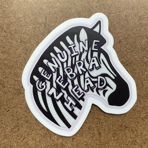 Genuine Zebra Head - Die Cut Sticker