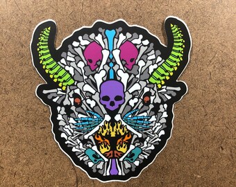 Bones - Buffalo Themed Die Cut Sticker