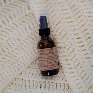 Energizing Room and Linen Spray, Essential Oil Infused, All Natural Air Freshener, New Home Gift, Aromatherapy Room and Air Refresher