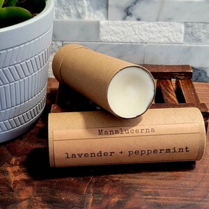 Lavender and Peppermint Lotion Stick, All Natural Moisturizer, Skin Care Gifts For Mom, Zero Waste Lotion, Wedding Favors For Guests
