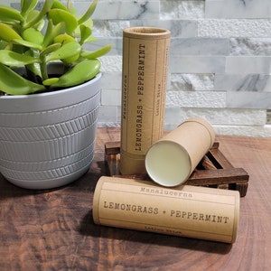 Lemongrass Peppermint Lotion Stick, All Natural Moisturizer, Skin Care Gifts, Zero Waste Beauty, Natural Skin Care Products, Organic Lotion