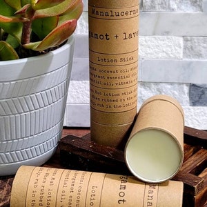 Lavender Bergamot Lotion Stick, All Natural Moisturizer, Skin Care Gifts, Zero Waste Beauty, Natural Skin Care Products, Organic Lotion