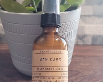 Man Cave Men's After Shave, Men's Skincare, Men's Grooming Gift, Woodsy Scent, Aromatherapy Shaving