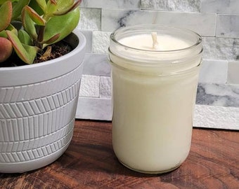 Hot Cocoa Scented Candle, 8oz Soy Candle, Mason Jar Candle, Candle With Essential Oils, Cocoa and Vanilla Candle, Hot Chocolate Lover Gift