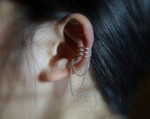 11)Triple Lines With Double Chain Ear Cuff