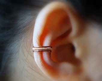 53)Antieke koperen oormanchet: minimalistische ooromslag zonder piercing