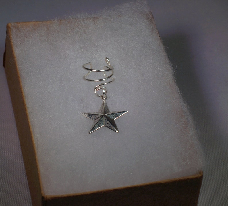 Ear Cuff; Star Charm Ear Cuff *Antique Silver 6