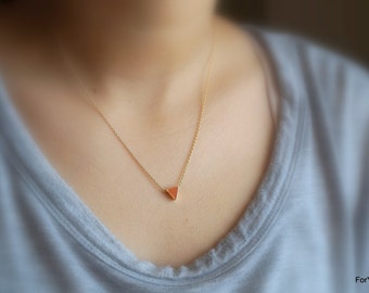 163)Simple and Cute Triangle Charm Necklace II