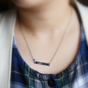 140)Personalized Necklace with Birthstone