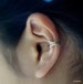 10)Simple Three Line Non Pierced Ear Cuff **SILVER BODY**. Minimalist earring 