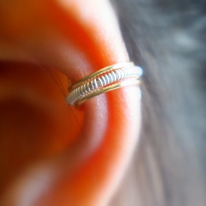 7No Piercing Wrap EAR CUFF Gold.Minimalist earring image 1