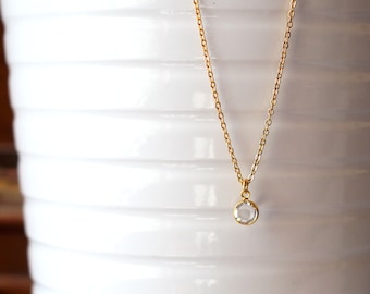 144) Swarovski Birthstones Necklace.Minimalist Necklace *Gold *Rose Gold *Silver*