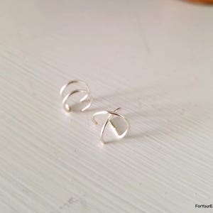 168No Piercing SET Of 2 Ear Cuff, Minimalist ear cuff. Sterling silver,14k Gold Filled,Wrap earring image 5