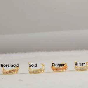 7No Piercing Wrap EAR CUFF Gold.Minimalist earring image 2