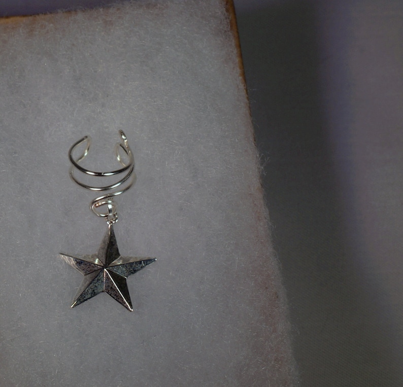 Ear Cuff; Star Charm Ear Cuff *Antique Silver 6