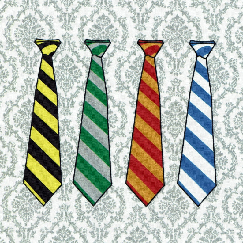 House Ties Harry Potter fabric print Etsy