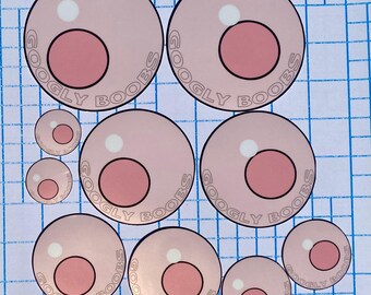 Googly Boobs Sticker 10-Pack PINK