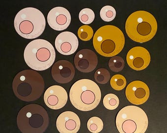 Googly Boobs Sticker 24-Pack All Colors