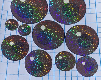 Googly Boobs Laminated Glitter Sticker 10-Pack EBONY