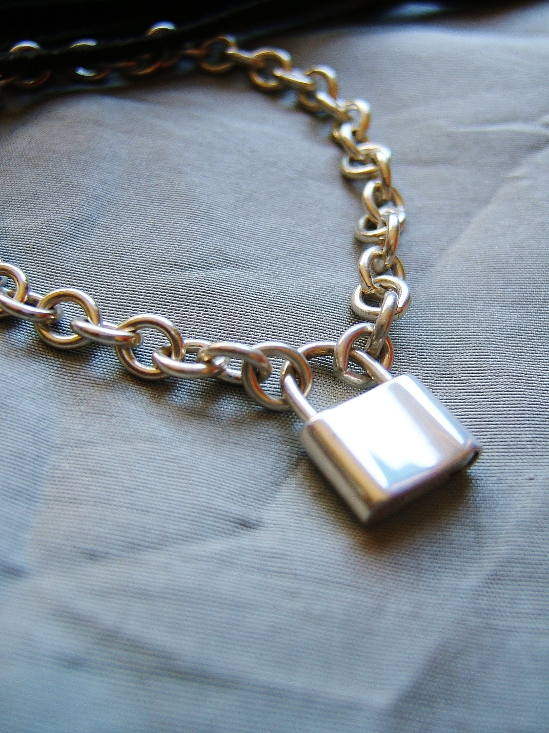 BDSM Padlock Collar Silver Padlock Collar Classic BDSM Etsy