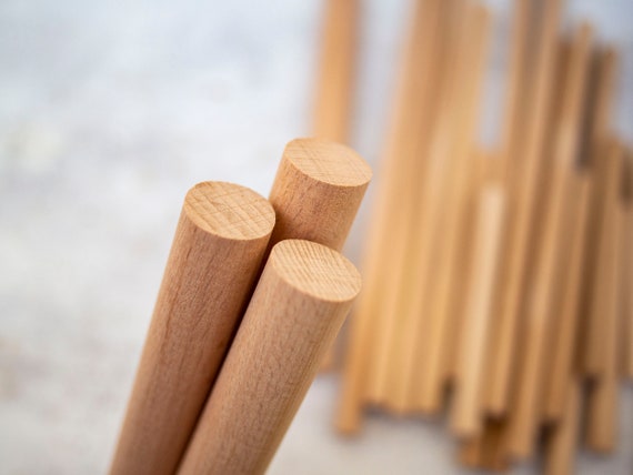 10mm Round Wooden Sticks ,wood Dowel Sticks Unfinished Natural Wood -   Canada