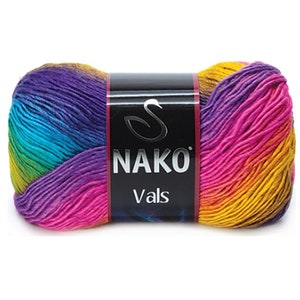 Rainbow yarn,Soft Yarn,Self striping yarn,Pack of 3/5