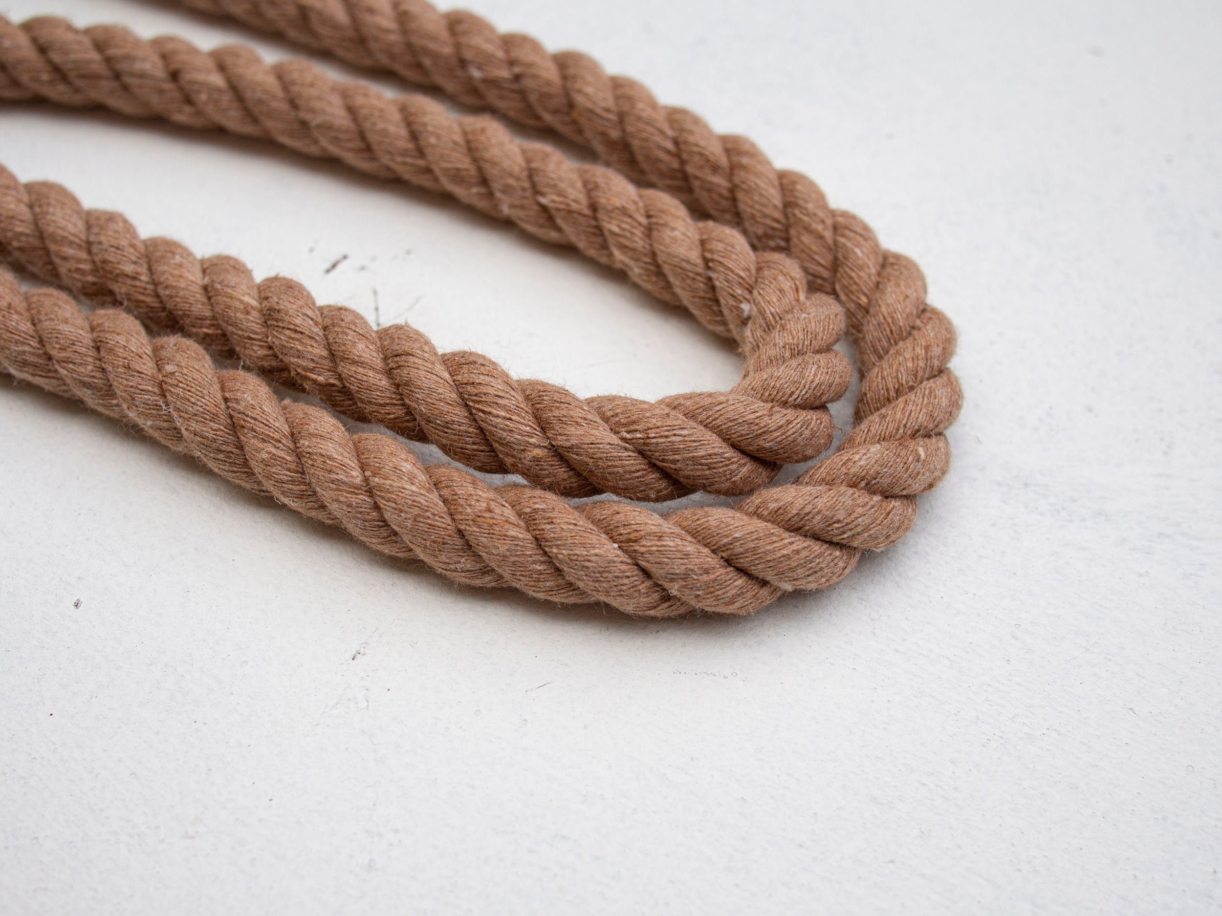 10 Mm Three Twisted Cotton Rope ,brown Twisted High Quality Cotton Cord,soft  Macrame Cotton Cord,diy Projects,home Decoration,nautical Rope -  Canada