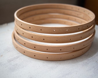 Métiers à tisser ronds, métiers à tisser circulaires, boucle en bois de grande taille avec petits trous