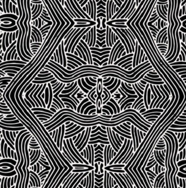 Untitled Black, An Authentic Aboriginal Fabric image 1