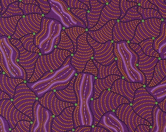 Wild Flower Dreaming 2 Purple, An Authentic Aboriginal Fabric