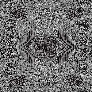 Waterhole Black, An Authentic Aboriginal Fabric