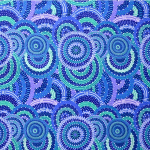 Women&#39;s Body Dreaming Blue, An  Authentic Aboriginal Fabric