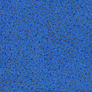 Bush Worm, Blue, An Authentic Aboriginal Fabric