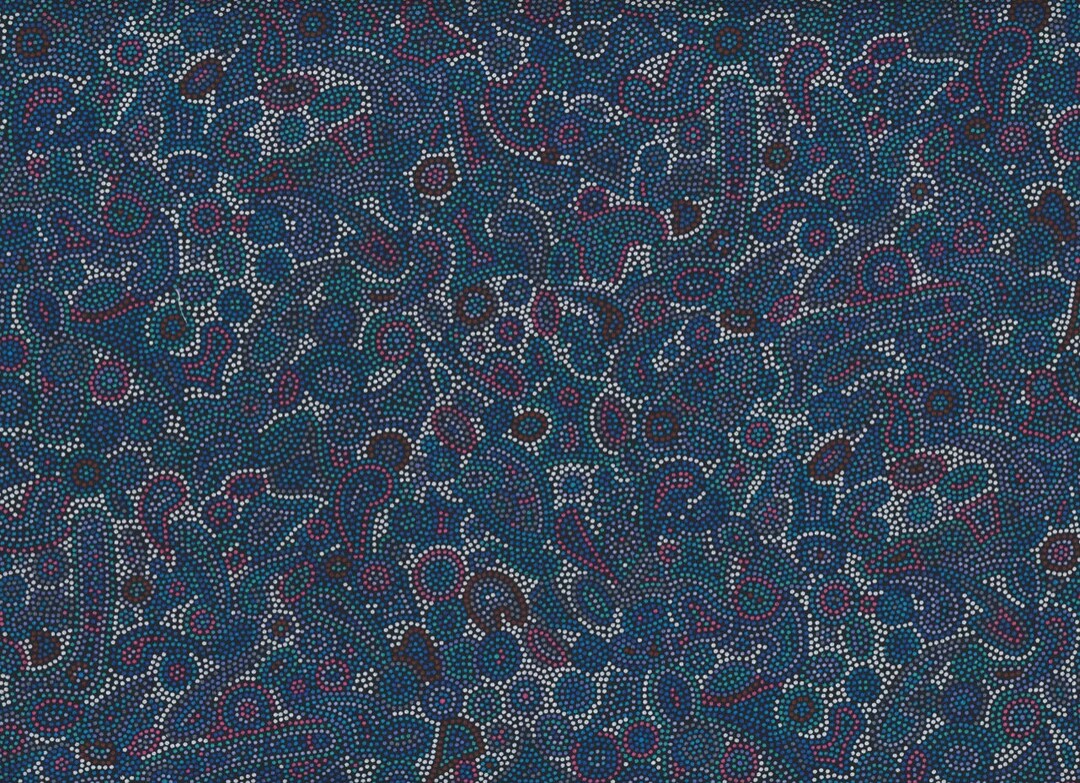 Shell In Afibi Blue Printed Silk