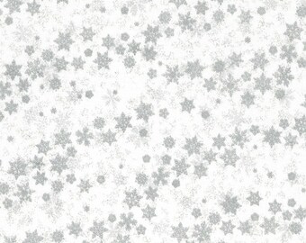 Shimmer Frost - Small Metallic Silver Snowflakes