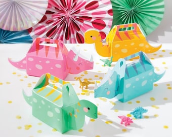 Pack 24 Pastel Dinosaur Favor Boxes ~ Girls Birthday ~ School Dino Favors ~ treat box