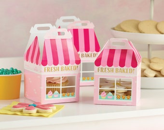48 Pink Bakery Shop Treat Boxes  Cupcakes! Cookies! Favors!  Weddings  ~ Bridal or Baby Girl  Shower ~  Bake Sales! Birthdays!