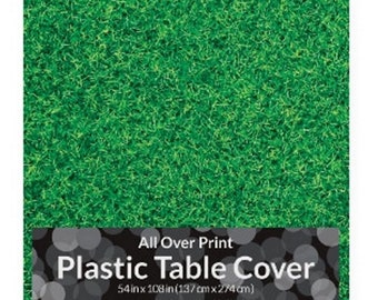 6 Green Grass Look Tablecloths ~ Tablecovers ~  54" x 102"  Football! Soccer, Golf! Easter! SHIPPING INCLUDED