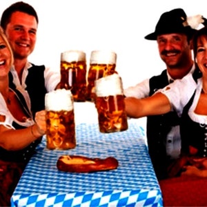 German Oktoberfest 100 ft. Bavarian Blue Diamond Plastic Banquet Tablecover Roll Beer Fest Polka Party SHIPPING INCLUDED image 7