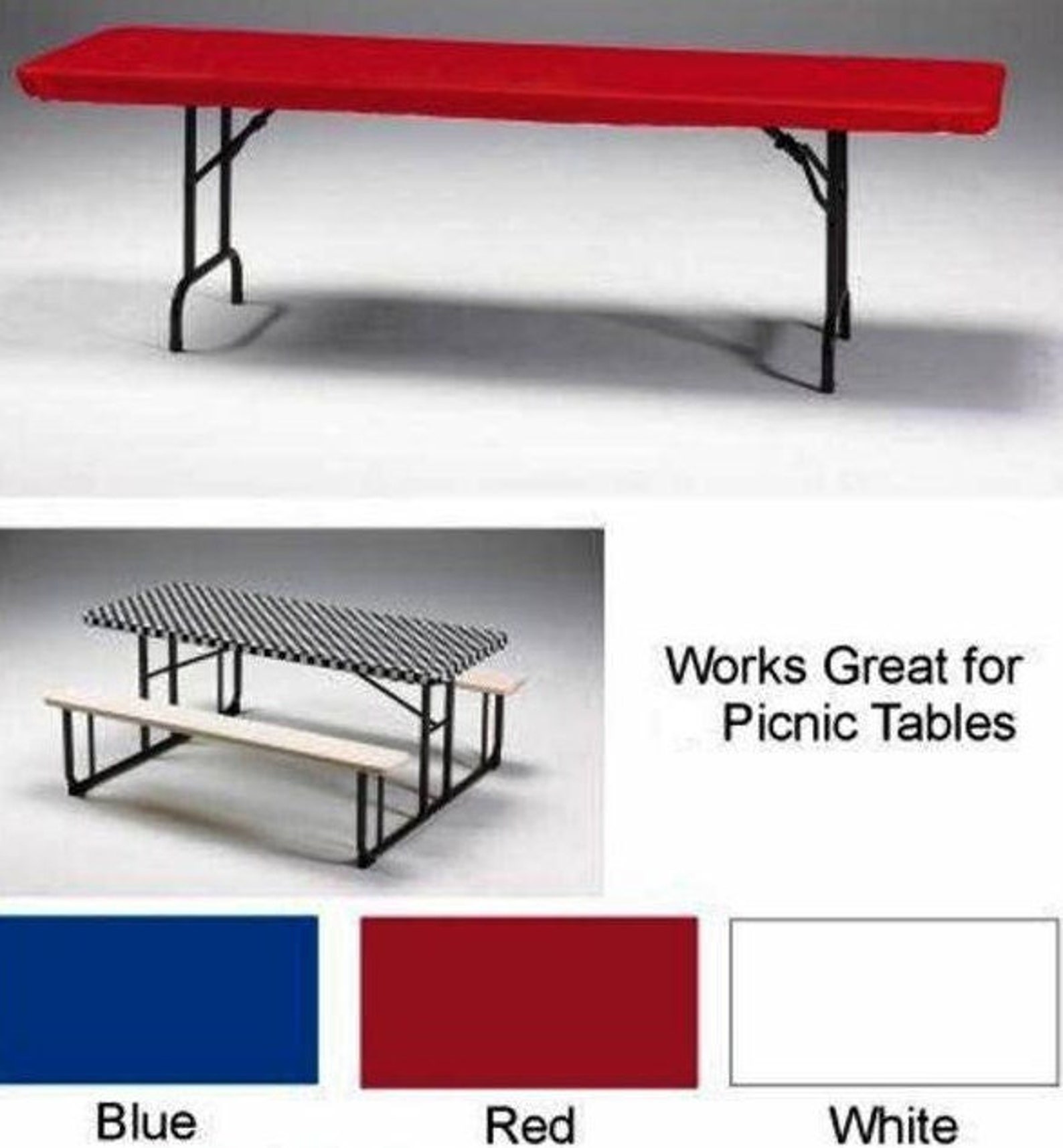 12 Stay Put® Fitted Plastic Tablecloths Wind Proof Table Etsy
