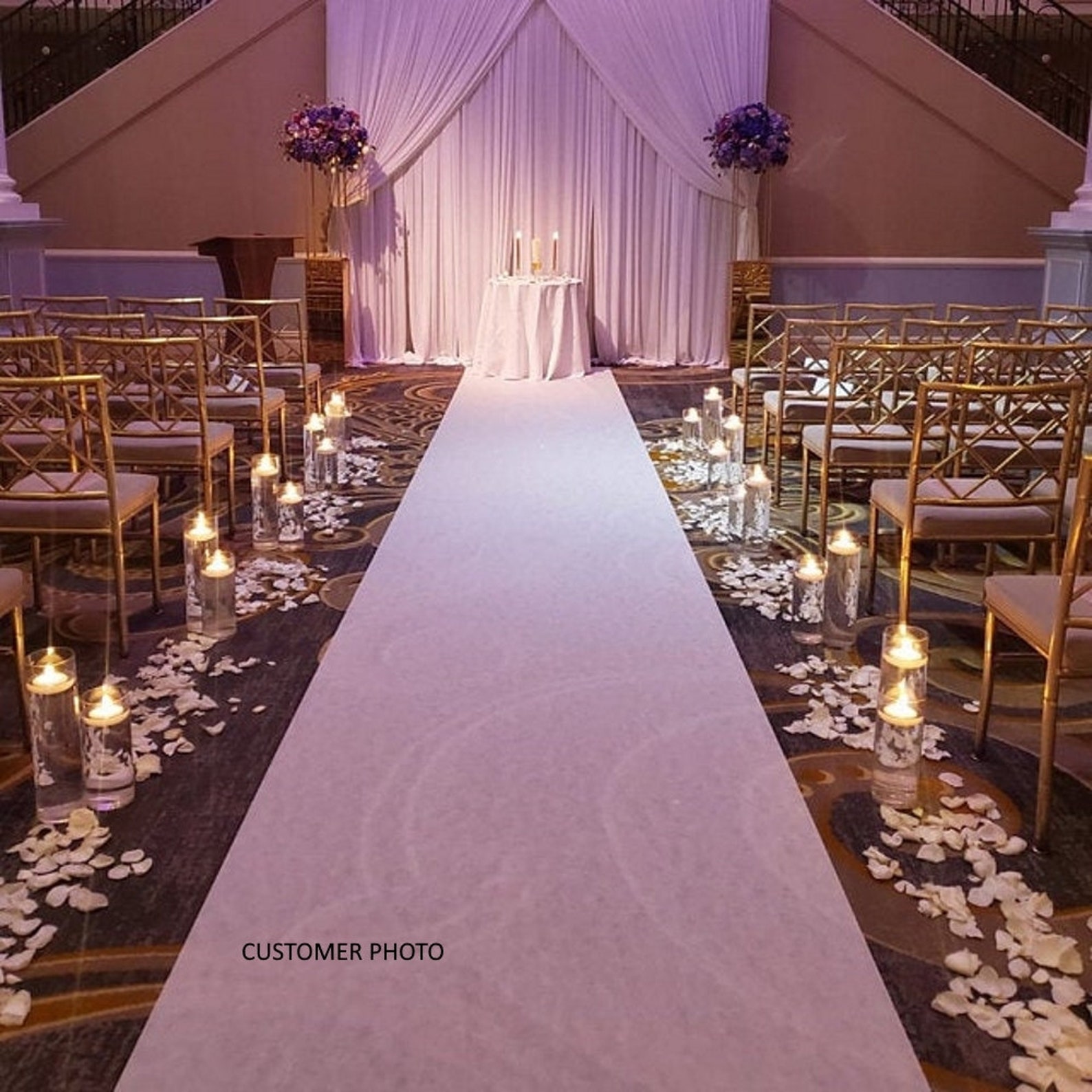 WIDER THAN MOST White Aisle Runner Choose 4 Ft W X 75 Ft or 150 Ft Long
