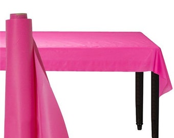 Extra Wide! HOT PINK  Banquet Table Cover Roll 54 in x 150 ft ~  Cut to fit plastic Tablecloth  Shipping Included! Valentine ~ Bachelorette!