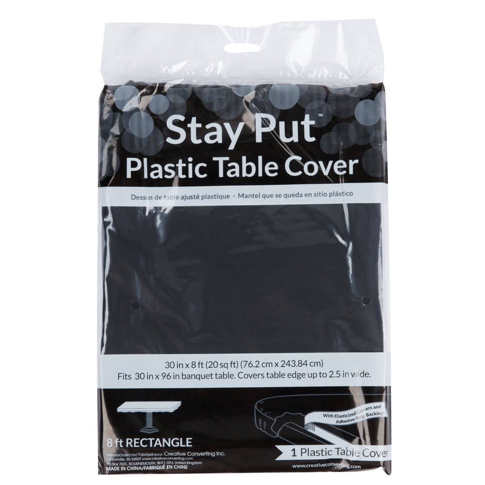 12 Stay Put® Fitted Plastic Tablecloths Wind Proof Table Etsy