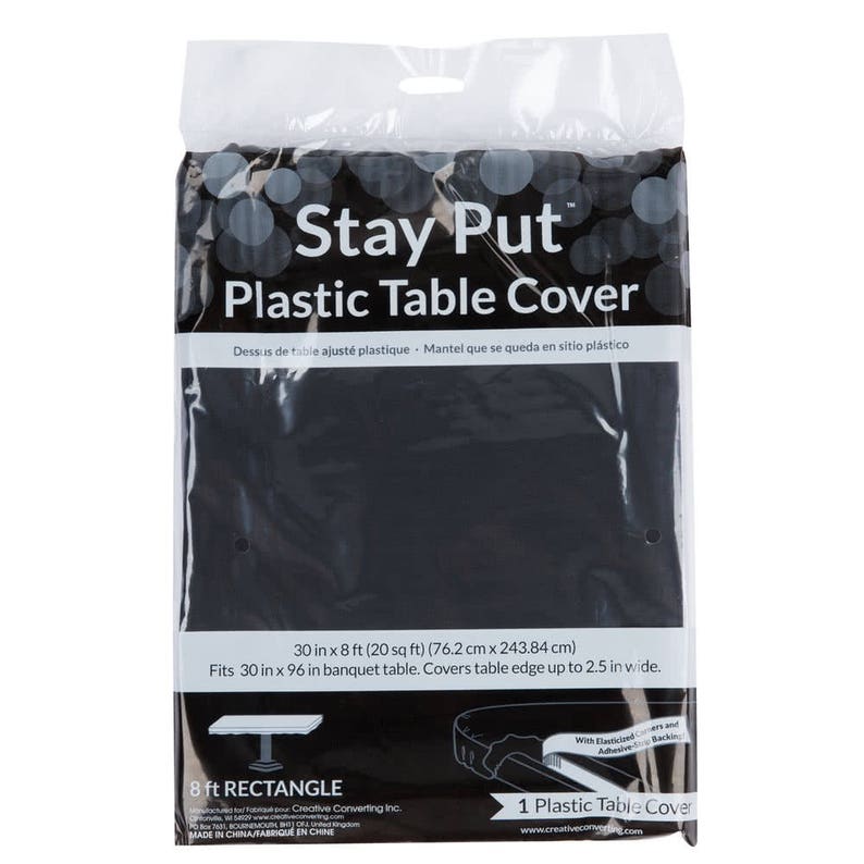 12 Stay Put® Fitted Plastic Tablecloths Wind Proof Table Etsy