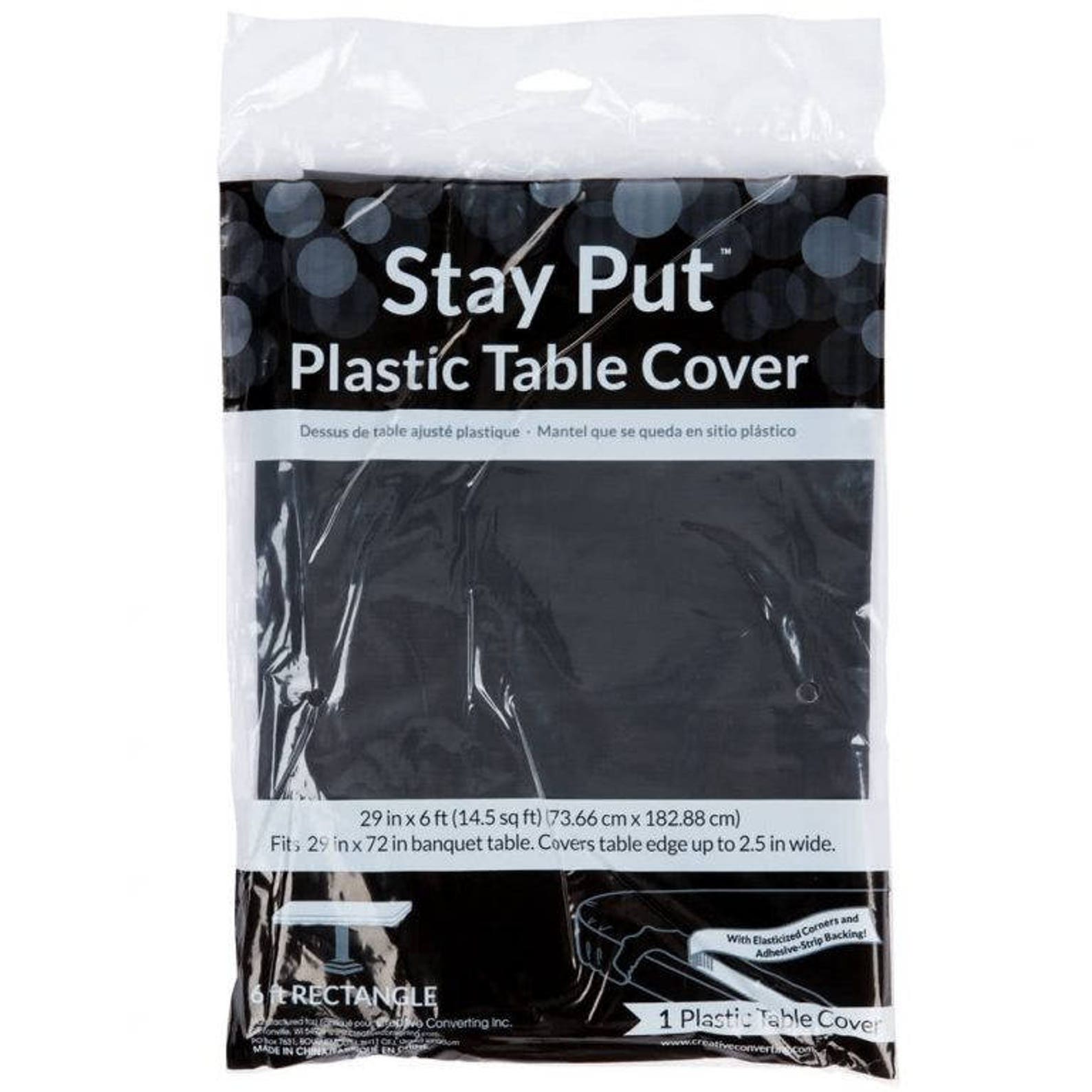 12 Stay Put® Fitted Plastic Tablecloths Wind Proof Table Etsy