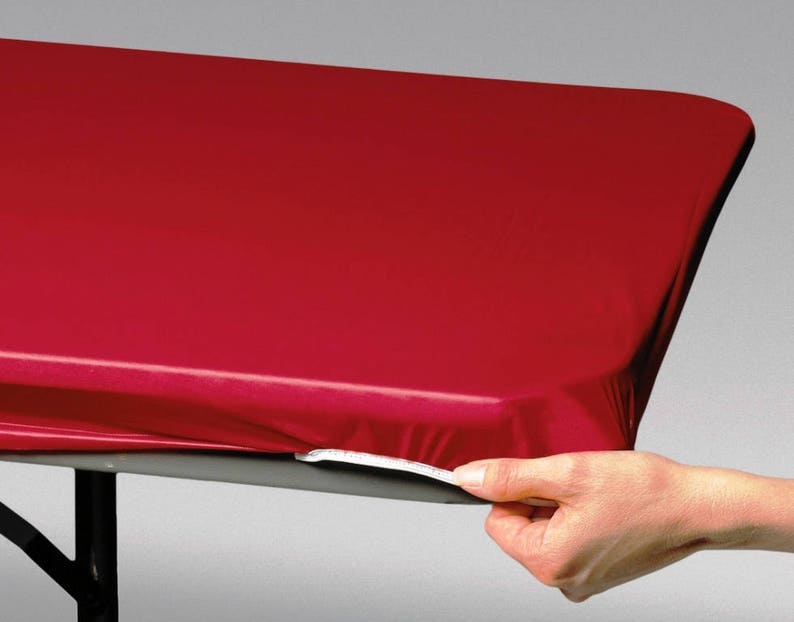 12 Stay Put® Fitted Plastic Tablecloths Wind Proof Table Etsy