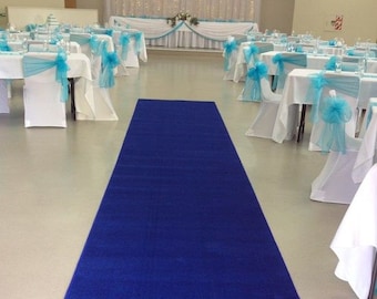 Wider than most!  4 ft W x 75 ft L Royal Blue Aisle & Event Runner Puncture Resistant  48" x 75' Wedding * Graduation * Prom